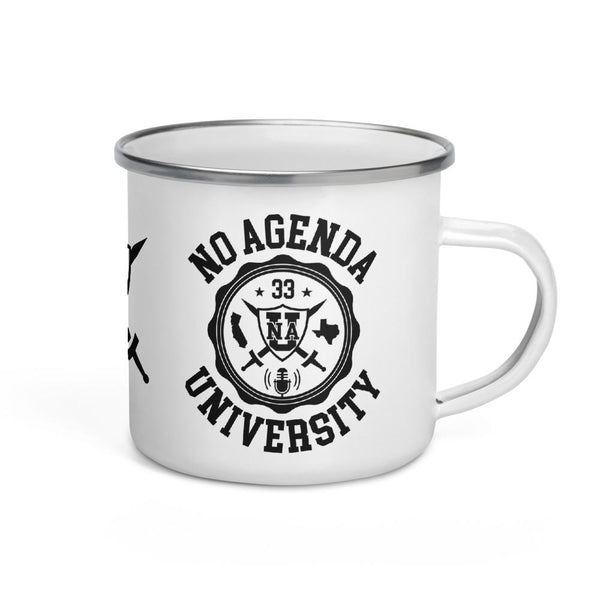 NO AGENDA UNIVERSITY - enamel mug
