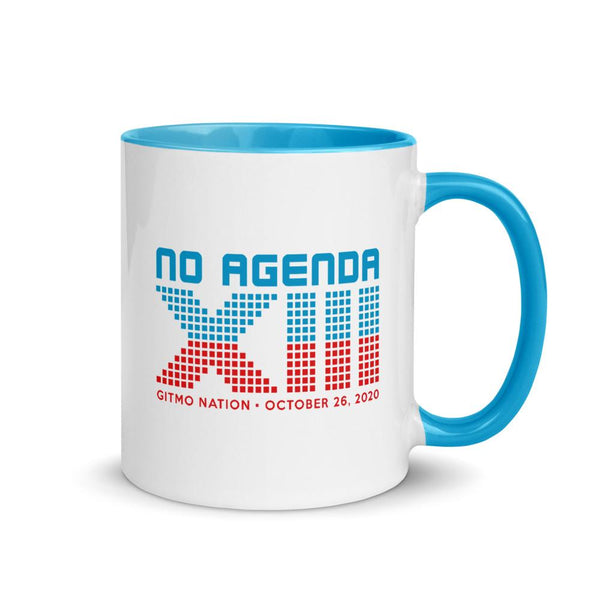 NO AGENDA 13 YEARS - accent mug