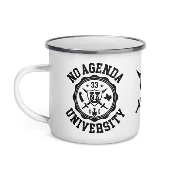 NO AGENDA UNIVERSITY - enamel mug