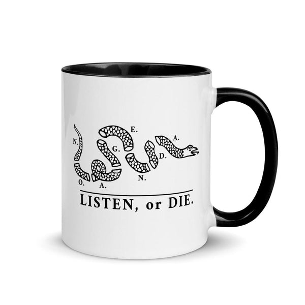 LISTEN OR DIE - accent mug