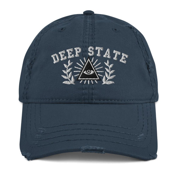 DEEP STATE UNIVERSITY - distressed hat