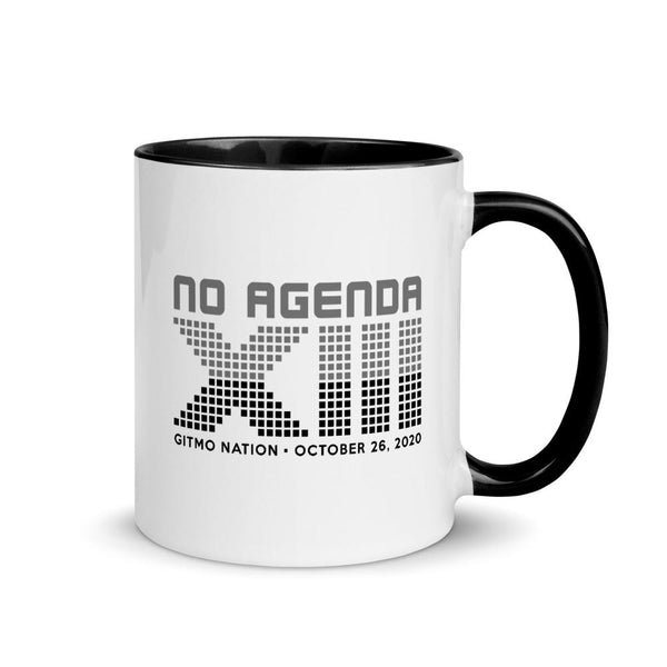 NO AGENDA 13 YEARS - accent mug