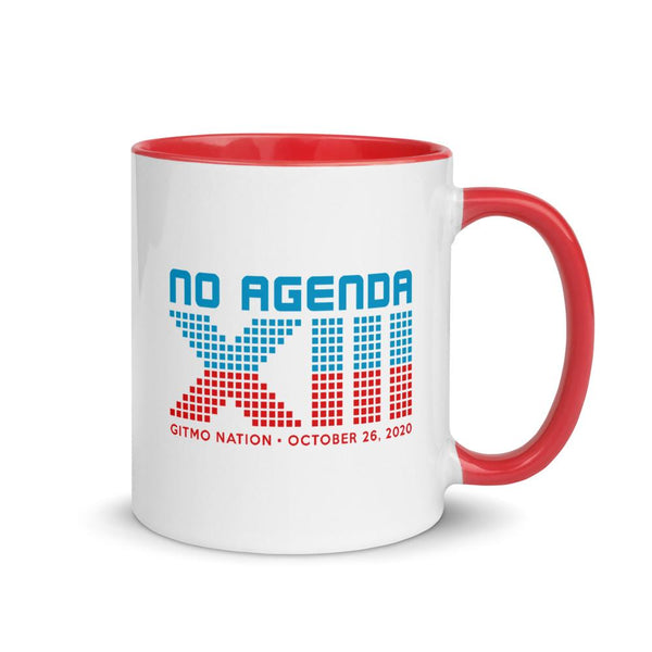 NO AGENDA 13 YEARS - accent mug