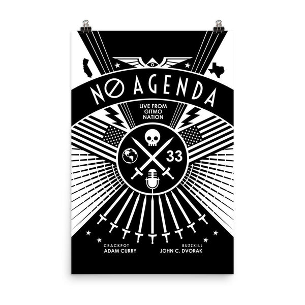 NO AGENDA RALLY | dark - art print