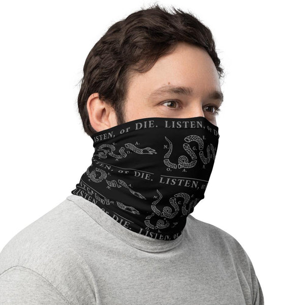 LISTEN OR DIE neck gaiter – NO AGENDA SHOP