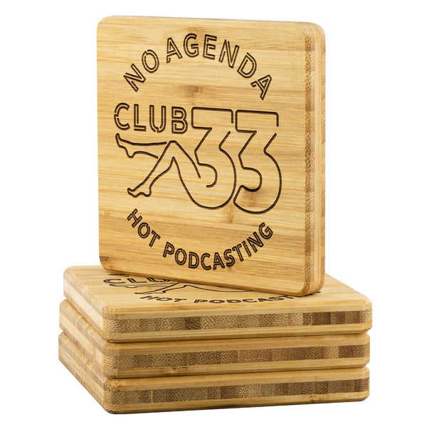 NO AGENDA CLUB 33 - bamboo coasters