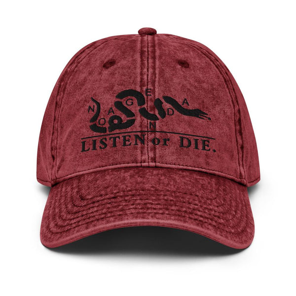 LISTEN OR DIE - vintage hat