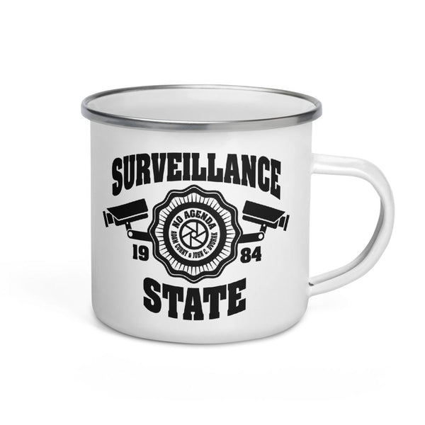 SURVEILLANCE STATE - enamel mug
