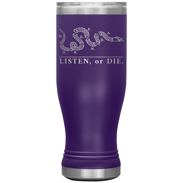 LISTEN OR DIE - 20 oz boho tumbler