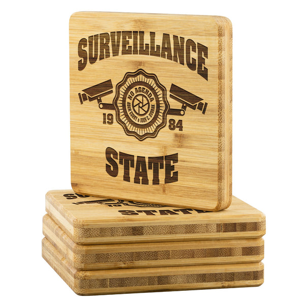 SURVEILLANCE STATE - bamboo coasters