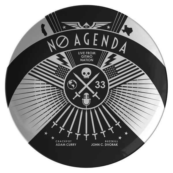 NO AGENDA RALLY - DARK - plate - old