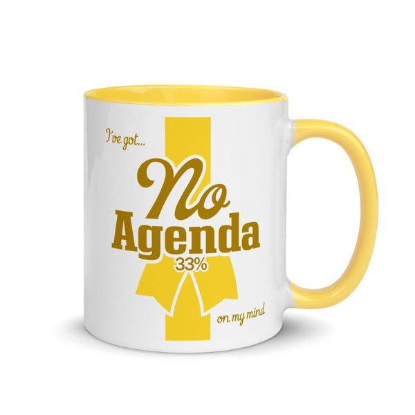 NO AGENDA RIBBON - accent mug