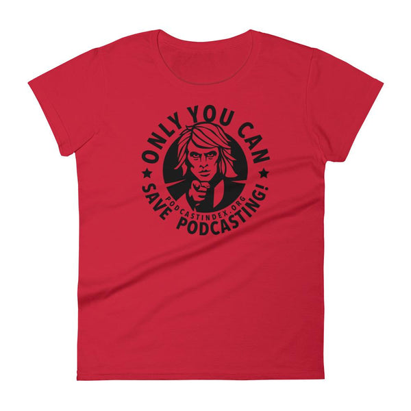 SAVE PODCASTING! - womens tee