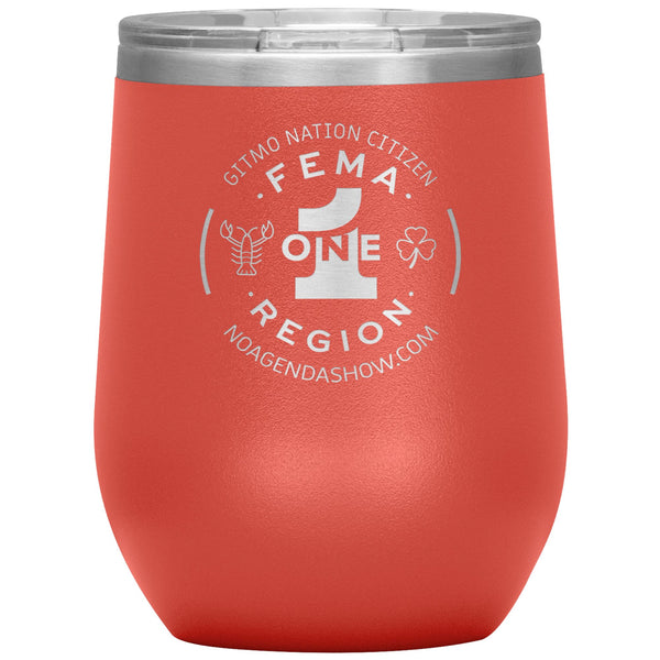 FEMA REGION ONE - 12 oz wine tumbler