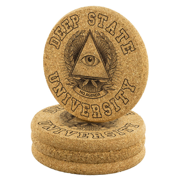 DEEP STATE UNIVERSITY - cork coasters